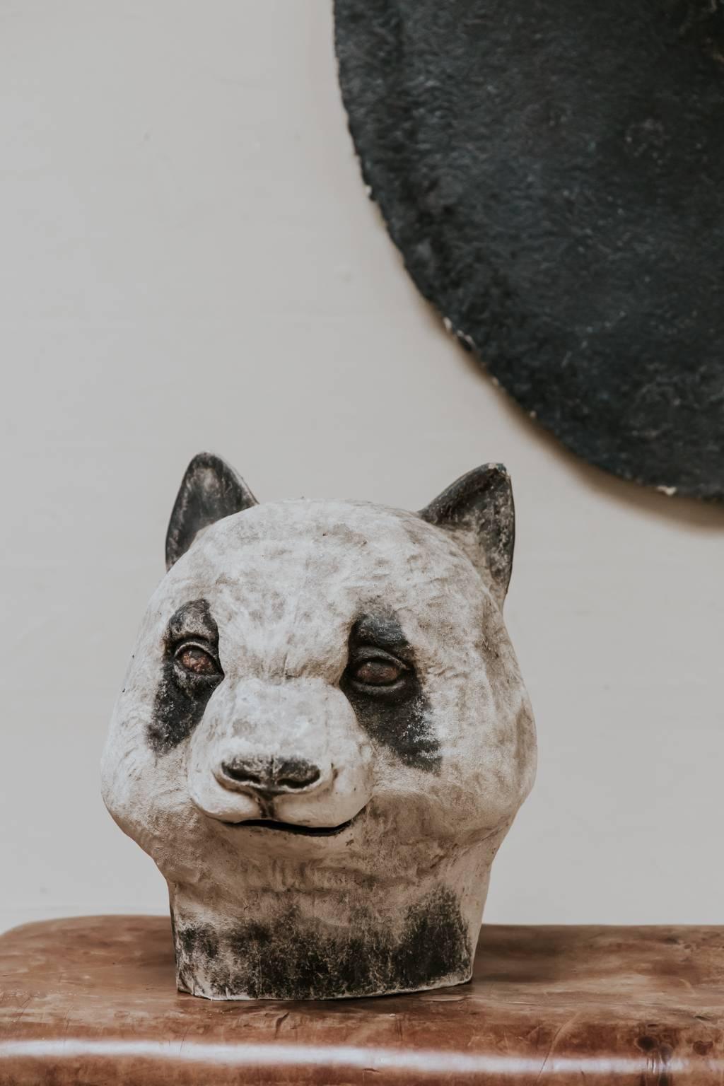 paper mache panda mask