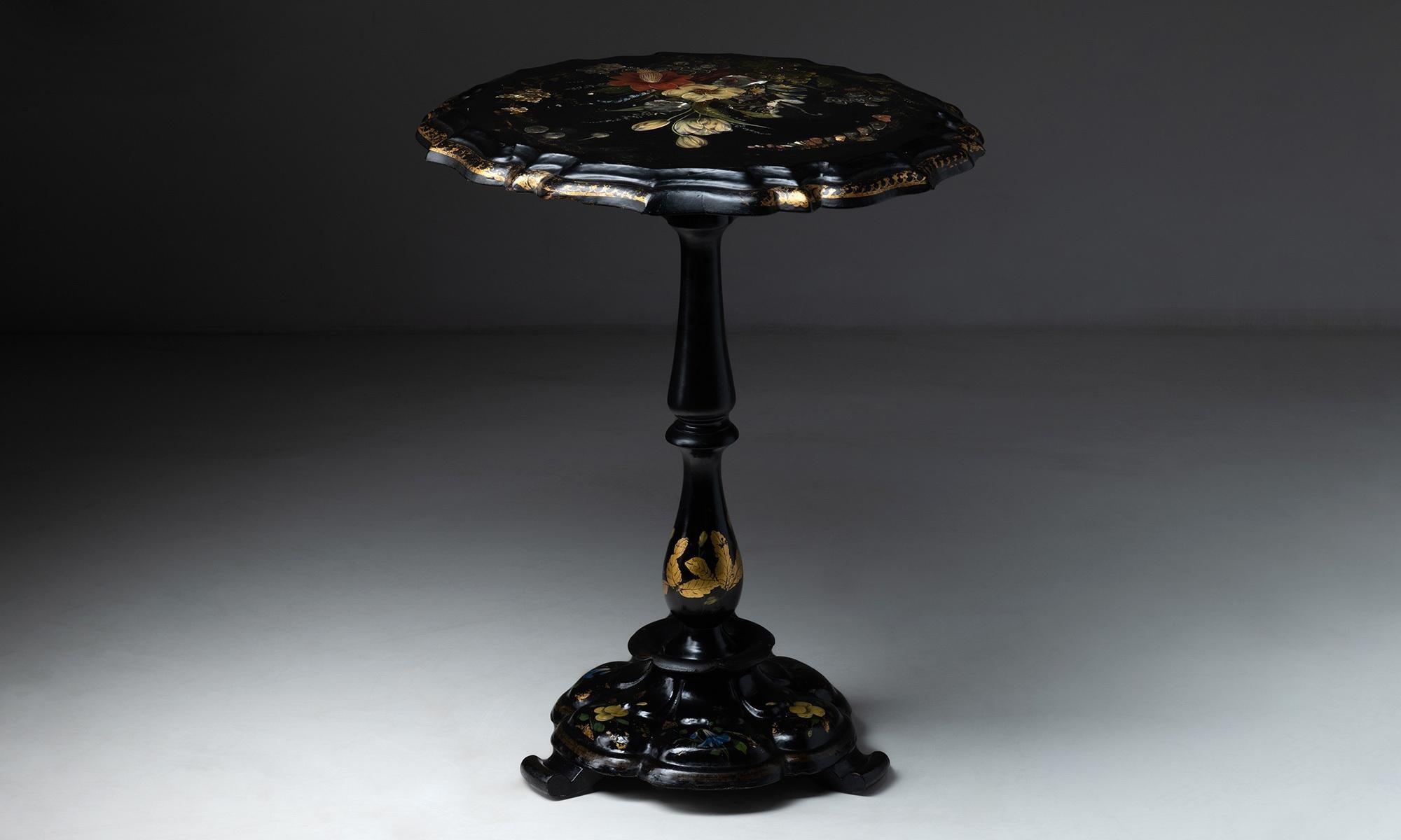 Victorian Mother of Pearl Side Table, England circa 1890 For Sale