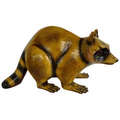 Sergio Bustamante Papier-Mâché Raccoon Sculpture