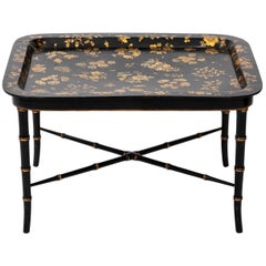 Papier-Mâché Tray on Stand, circa 1870s