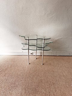 Papilio 3 Trier Glass Side Table by Alessandro Mendini for Zanotta 1990's Italy