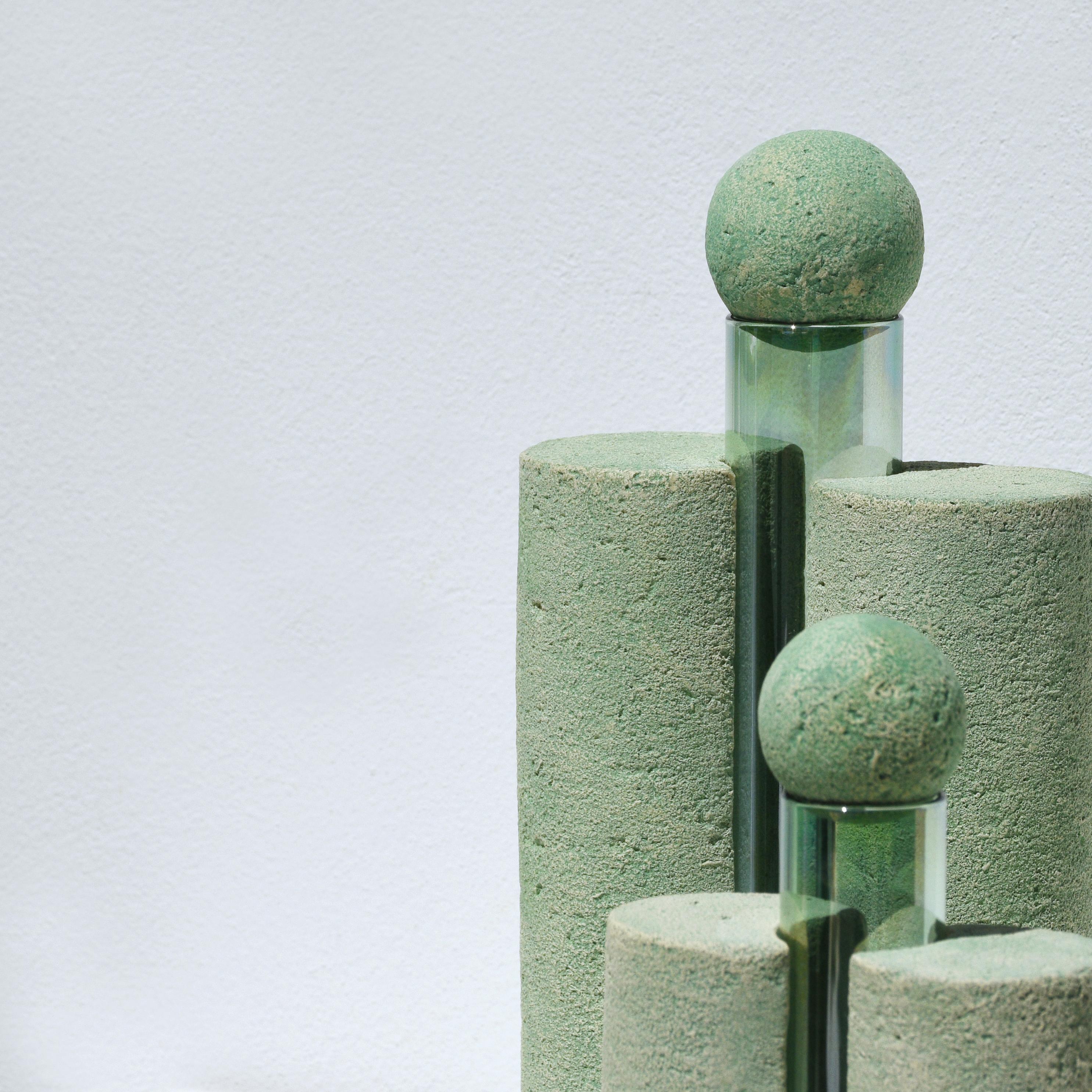 Modern Papilio, Contemporary Design, Green Vase by Coki
