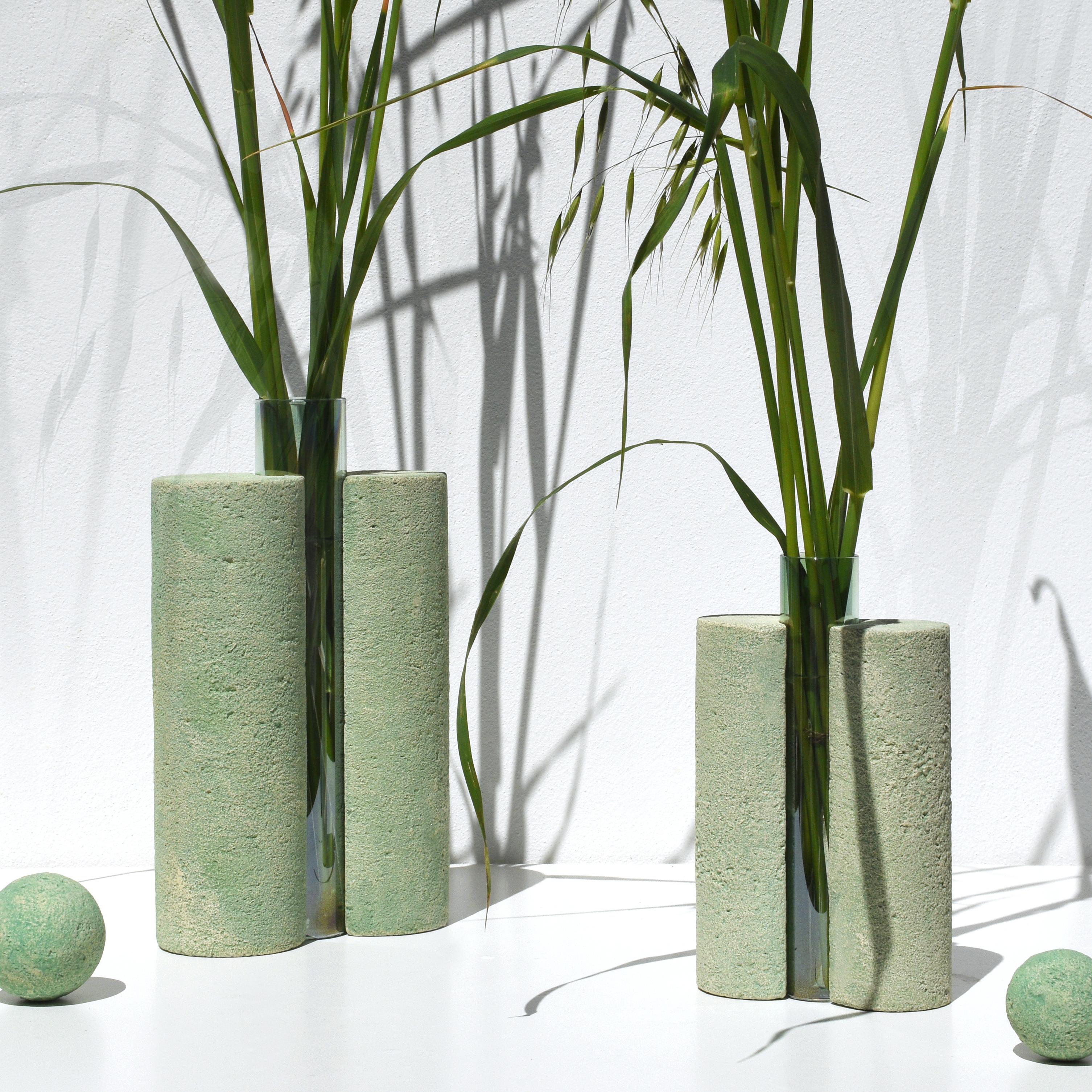 Italian Papilio, Contemporary Design, Green Vase by Coki