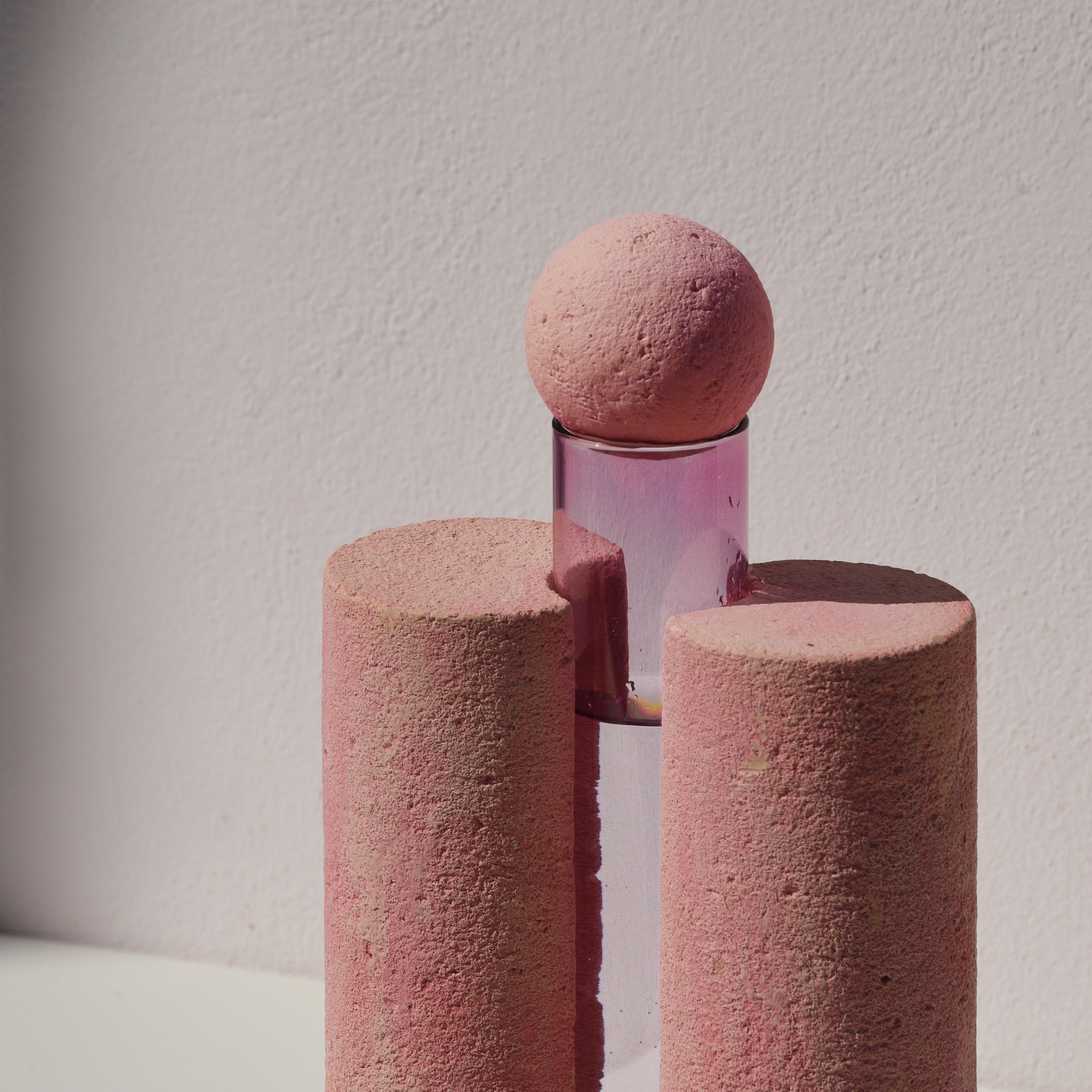 Modern Papilio, Contemporary Design, Pink Vase by Coki