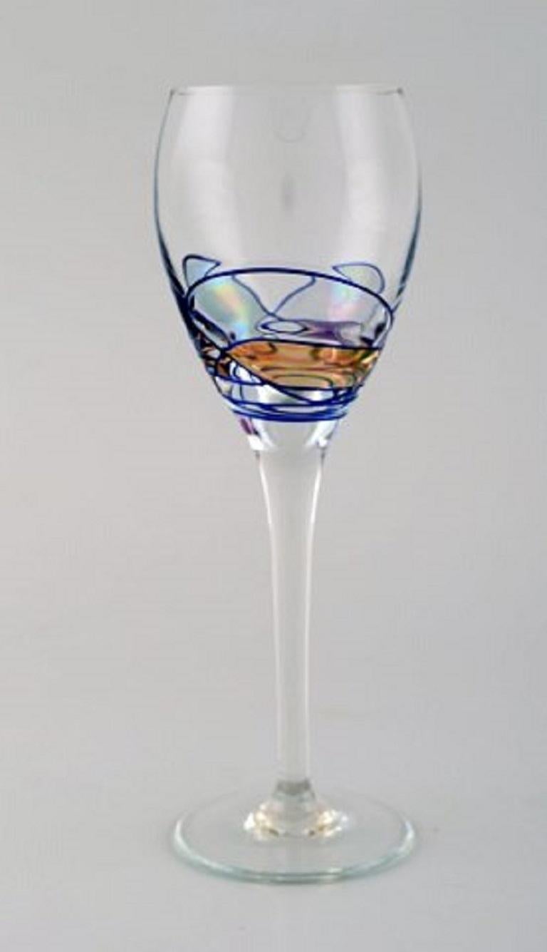 Papillon / Casa Grande, Tiffany & Co. Four mouth-blown wine glasses, 1980s.
Measures: 17.5 x 6 cm.
In good condition.