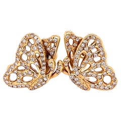 Papillon Diamond Earrings Yellow Gold