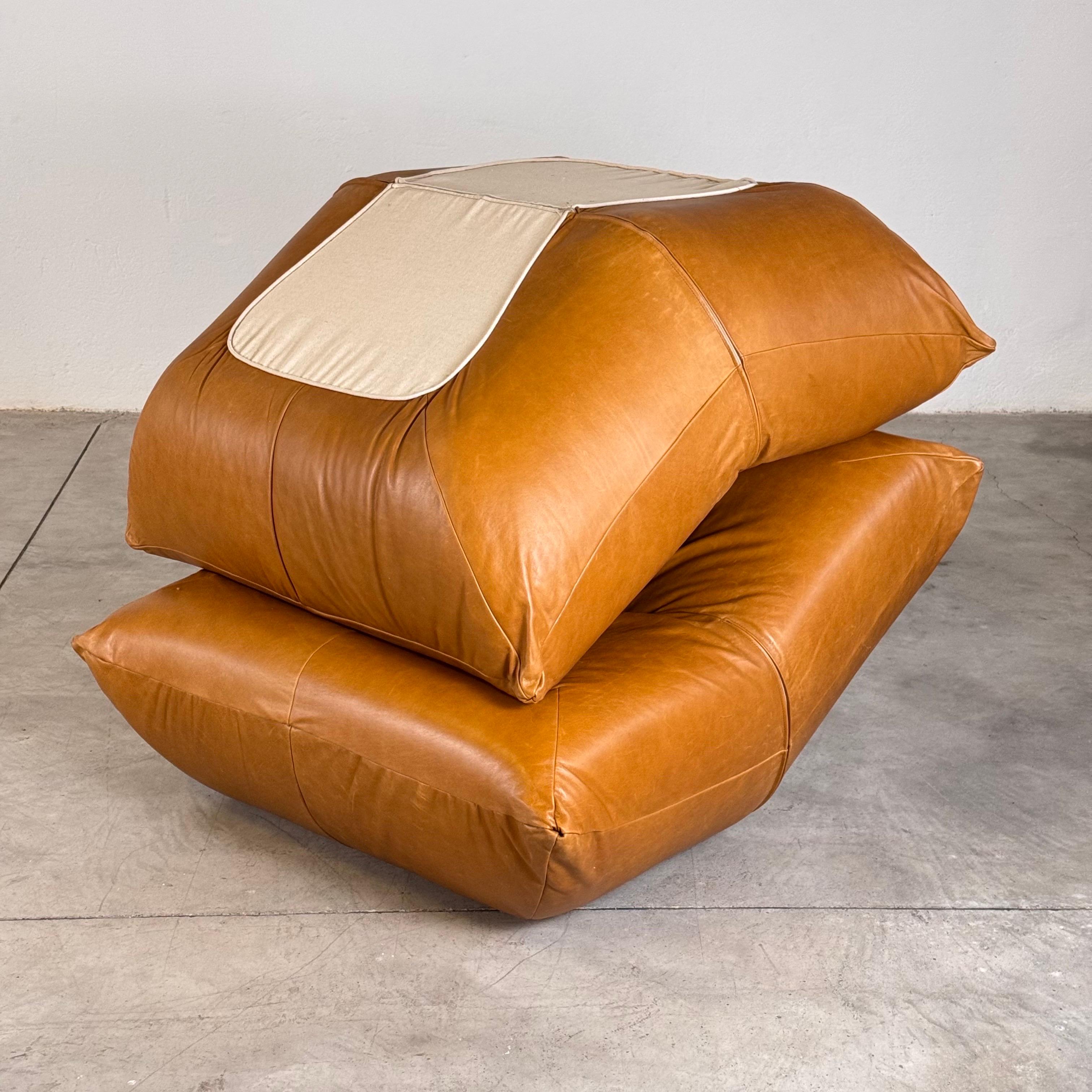 'Papillon' Lounge Chairs by Guido Maria Rosati for Giovannetti, 1972, Leather 5