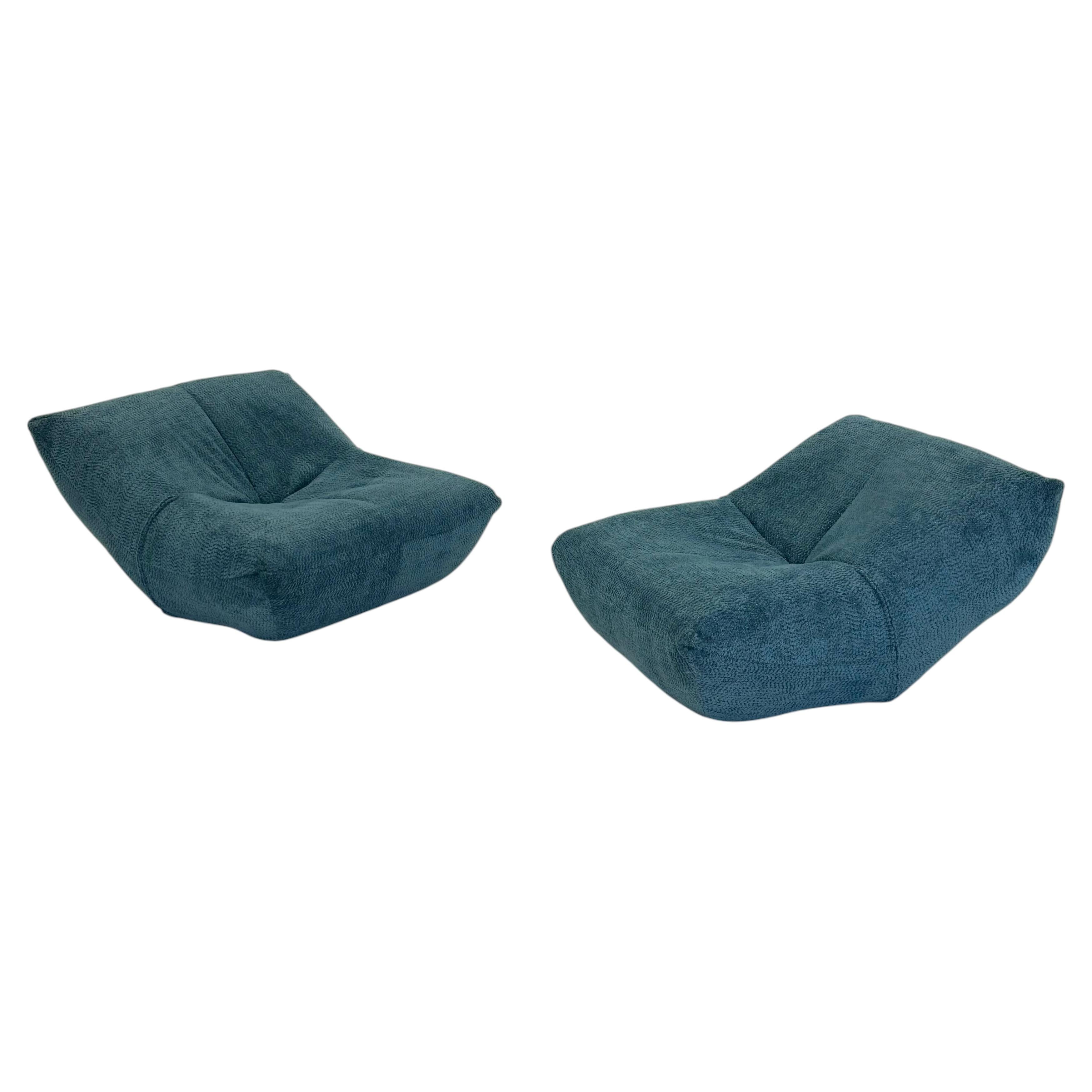 Papillon Lounge Chairs by Guido Maria Rosati for Giovannetti in blue For Sale