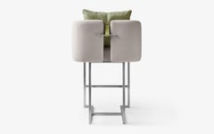 Papillonne Armless Matt Chrome Bar Chair