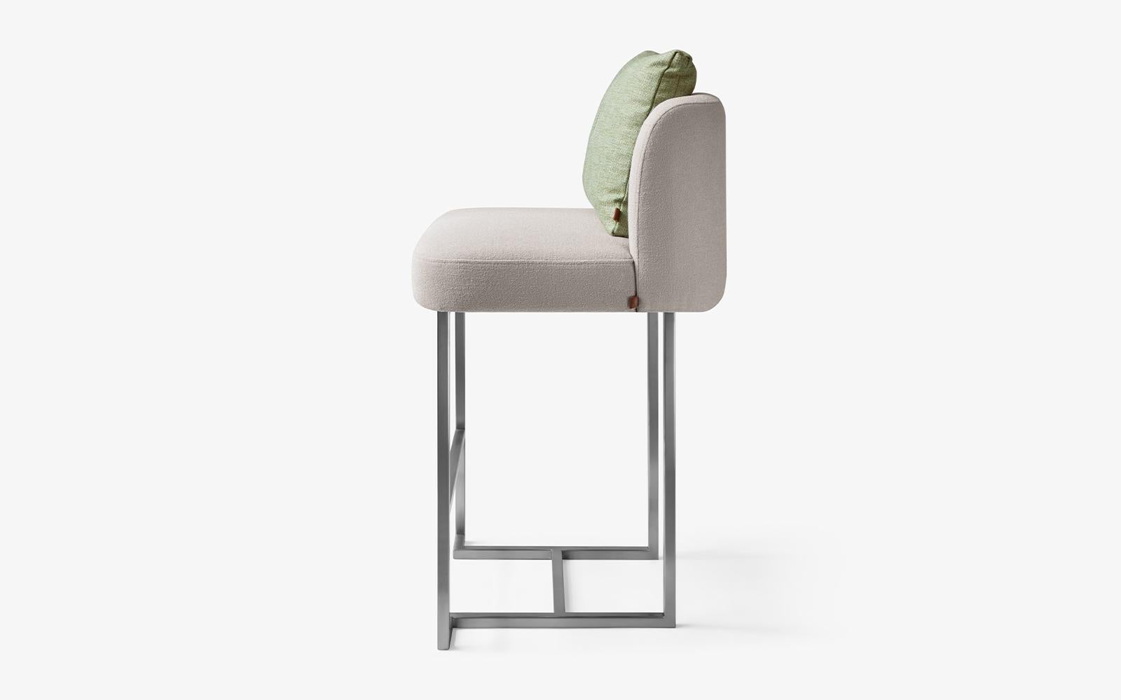 Papillonne Sessel ohne Armlehne aus mattem Chrom (Moderne) im Angebot