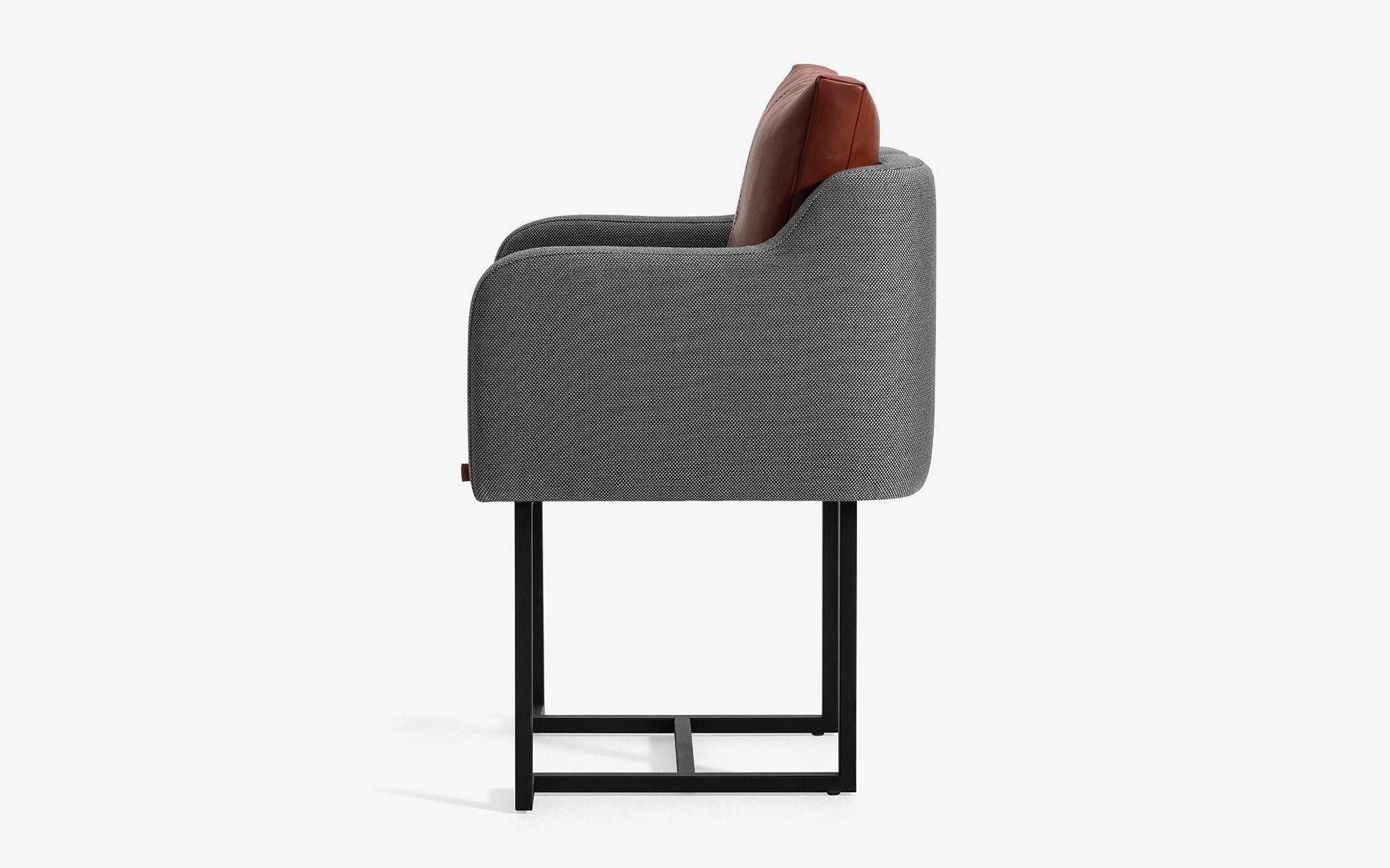 Modern Papillonne Black Metal Chair For Sale