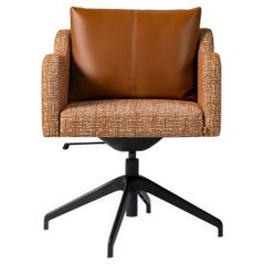 Papillonne Black Swivel Office Chair