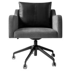 Papillonne Black Swivel Wheeled Office Chair