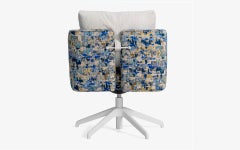 Papillonne Blue Kenzo Fabric Modern Office Chair by lagu