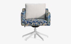 Papillonne Blue Kenzo Fabric Modern Office Chair by lagu