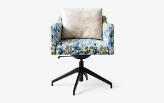 Papillonne Blue Kenzo Swivel Black Office Chair *Lead Time Four Weeks*