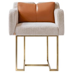 Papillonne Brass Chair with Pillow