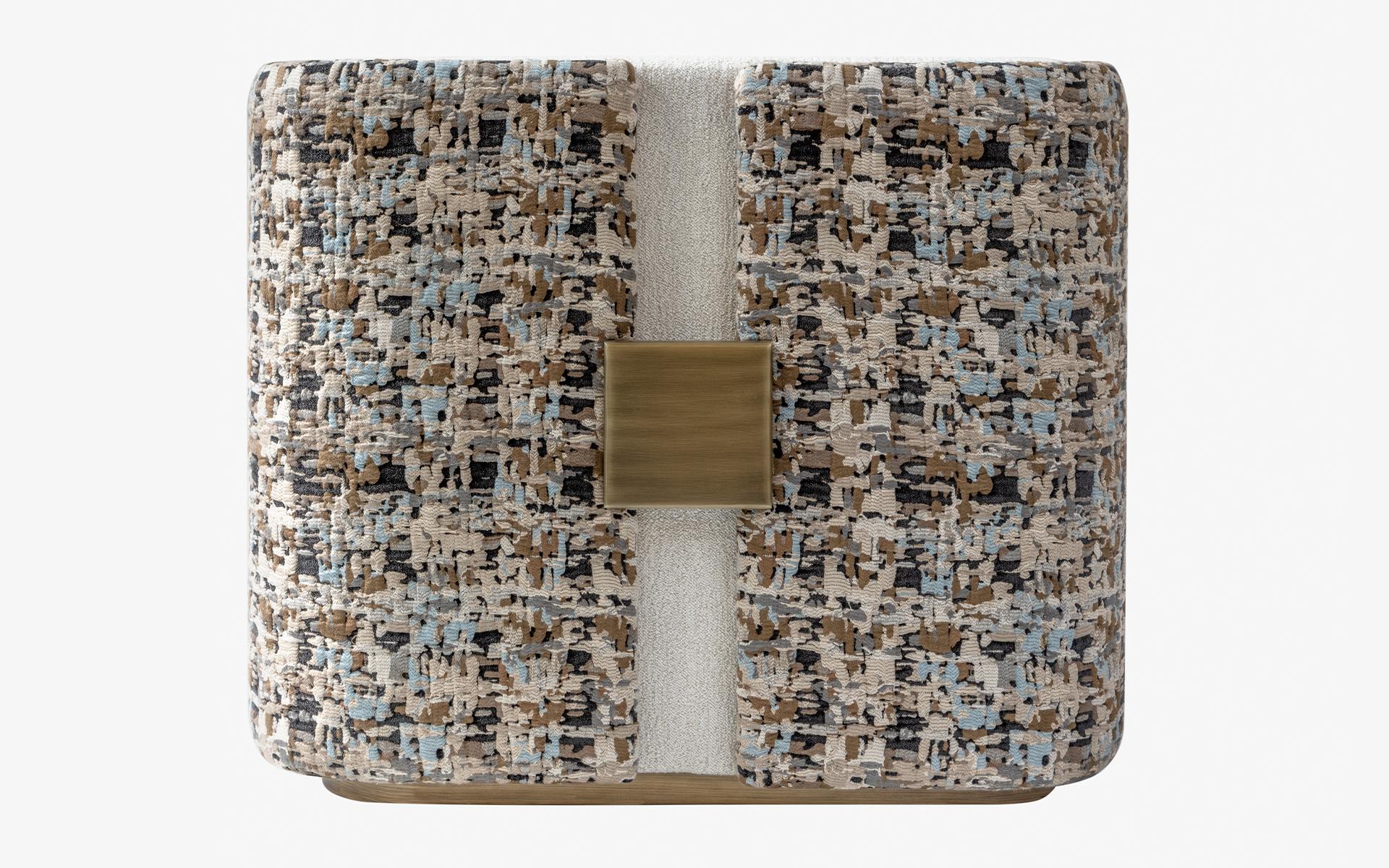 Modern Papillonne Armchair with Pastel Kenzo Fabric For Sale