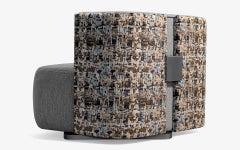 Sillón Giratorio Papillonne en Tela Kenzo Pastel y Bouclet