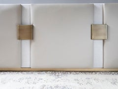 Papillonne Three Seater Sofa with Brass Plated Accessory