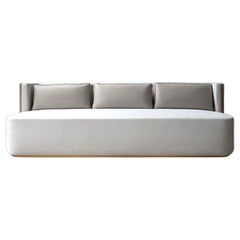 Papillonne Three Seater Sofa with Brass Accessory