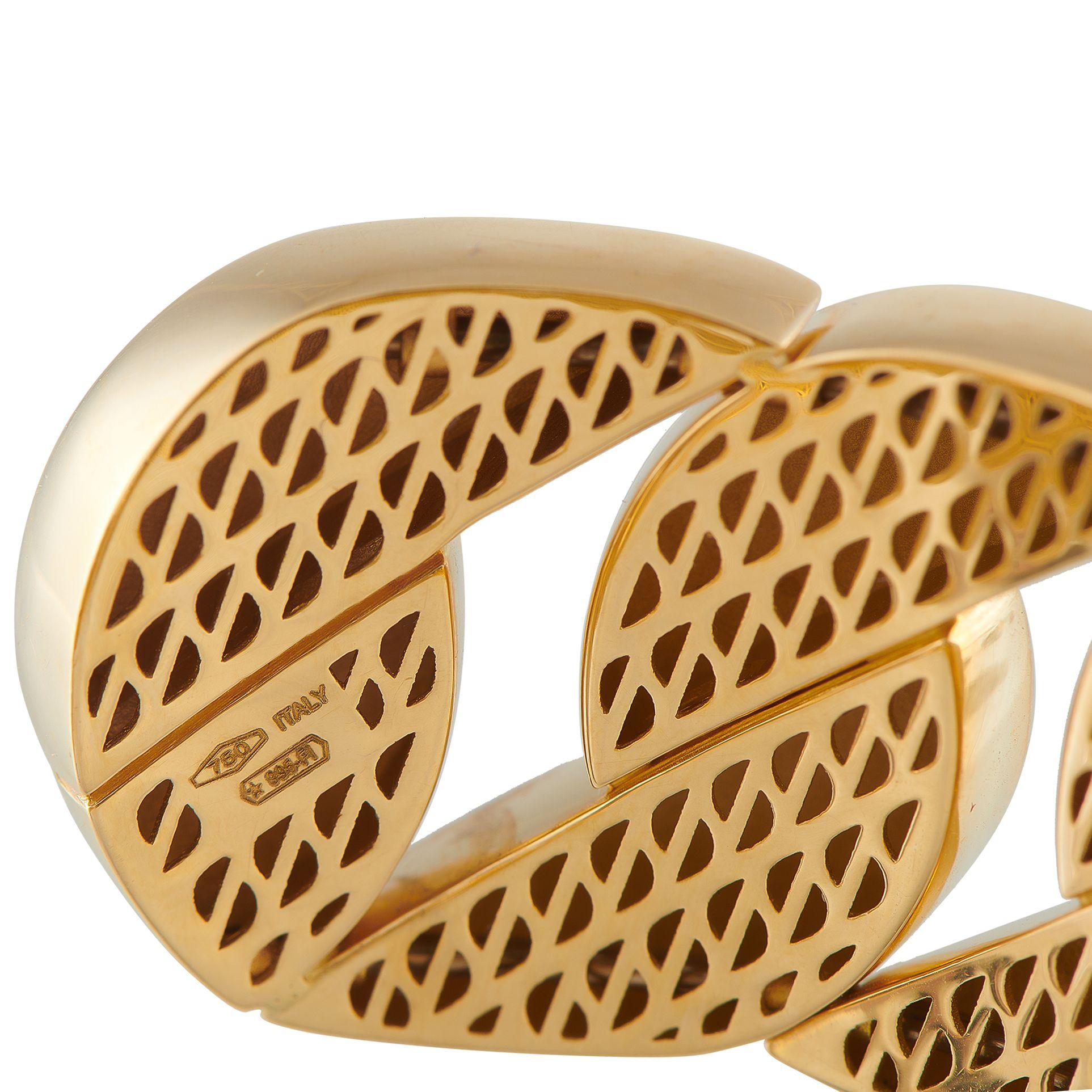 Taille ronde PAPIN Bracelet manchette en or jaune 18K avec 1.20ct de diamant PP01-070225 en vente