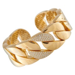 PAPIN Bracelet manchette en or jaune 18K avec 1.20ct de diamant PP01-070225