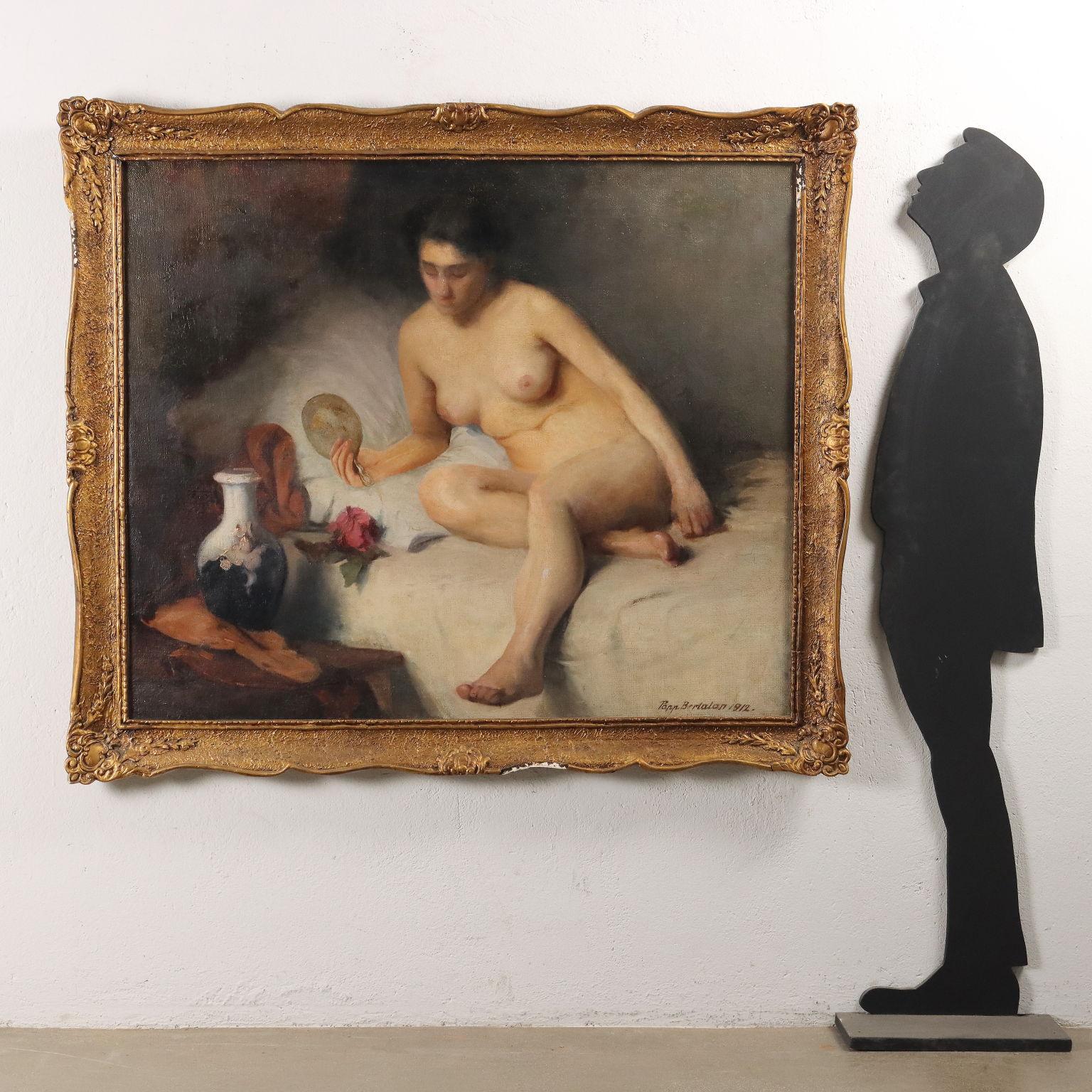 Nudo femminile 1912 - Painting by Papp Bertalan