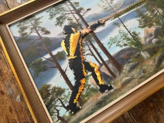 3-D pop art framed contemporary pixels interior figurative mortal kombat street