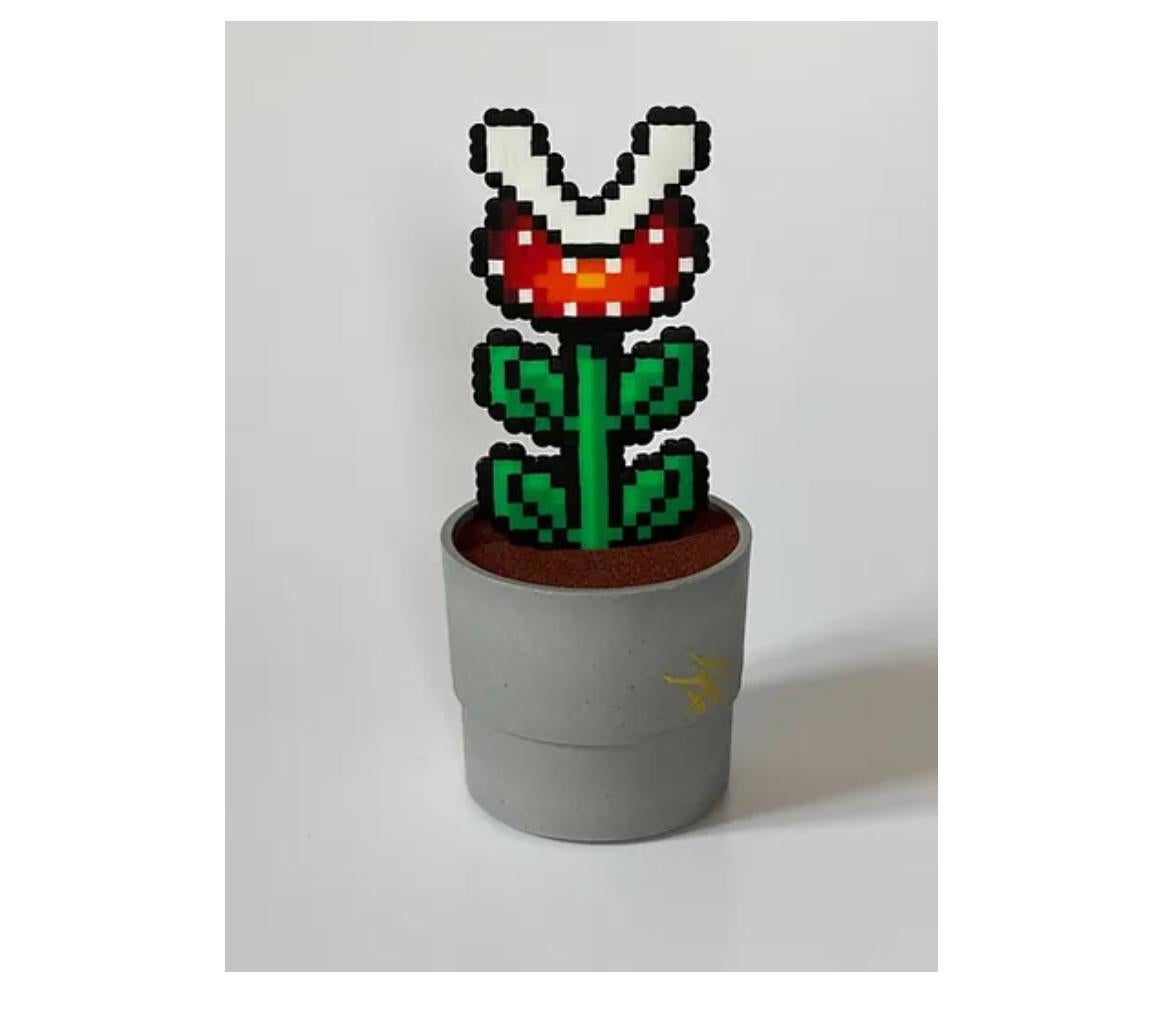Money 3-D pop art using perler beads mario plants contemporary pixels