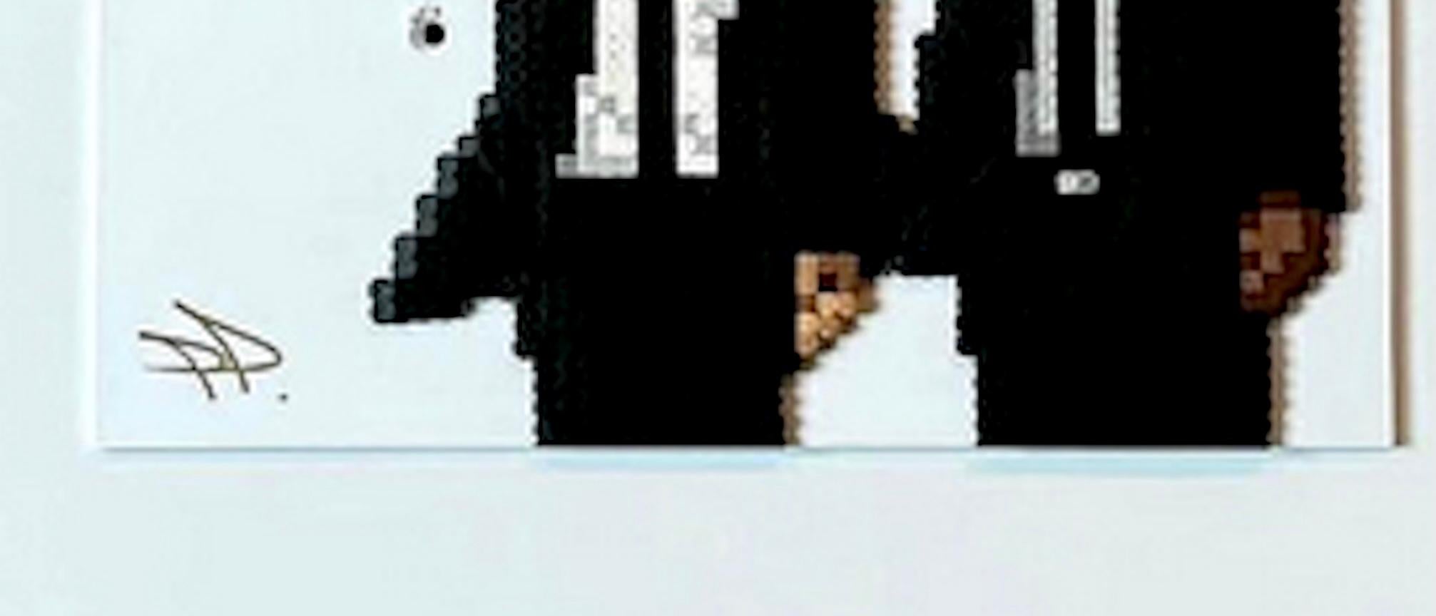 3-D-Pop-Art, gerahmte zeitgenössische Pixel, Interieur, figurativ, Landschaft, Pulp Fic im Angebot 4