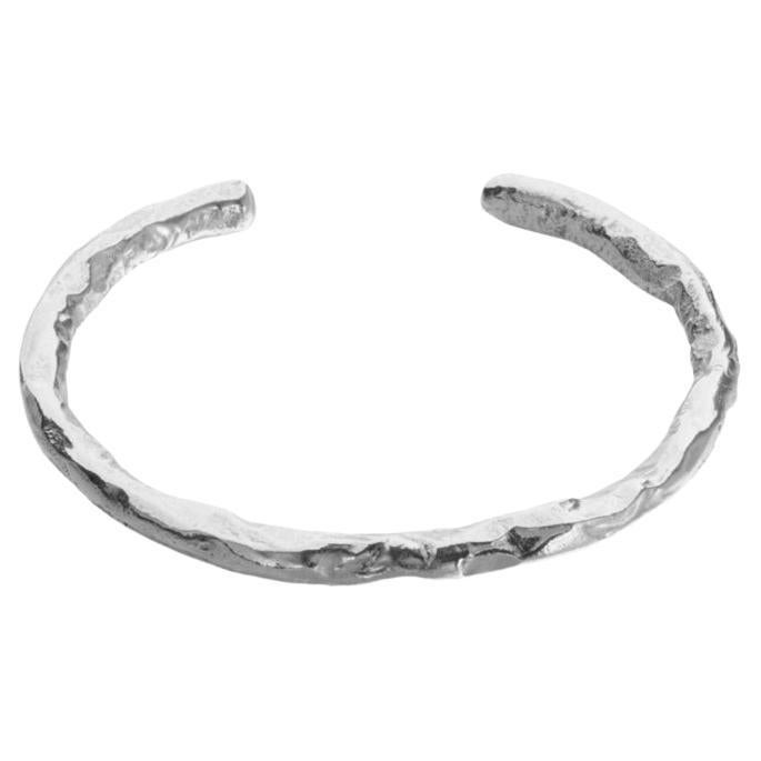 Papua Bracelet is handcrafted from 24ct silver-plated bronze For Sale