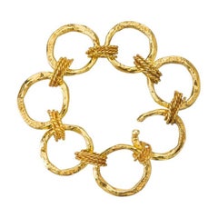 Papua Hoop Bracelet  handcrafted from 24ct gold plated sterling silver