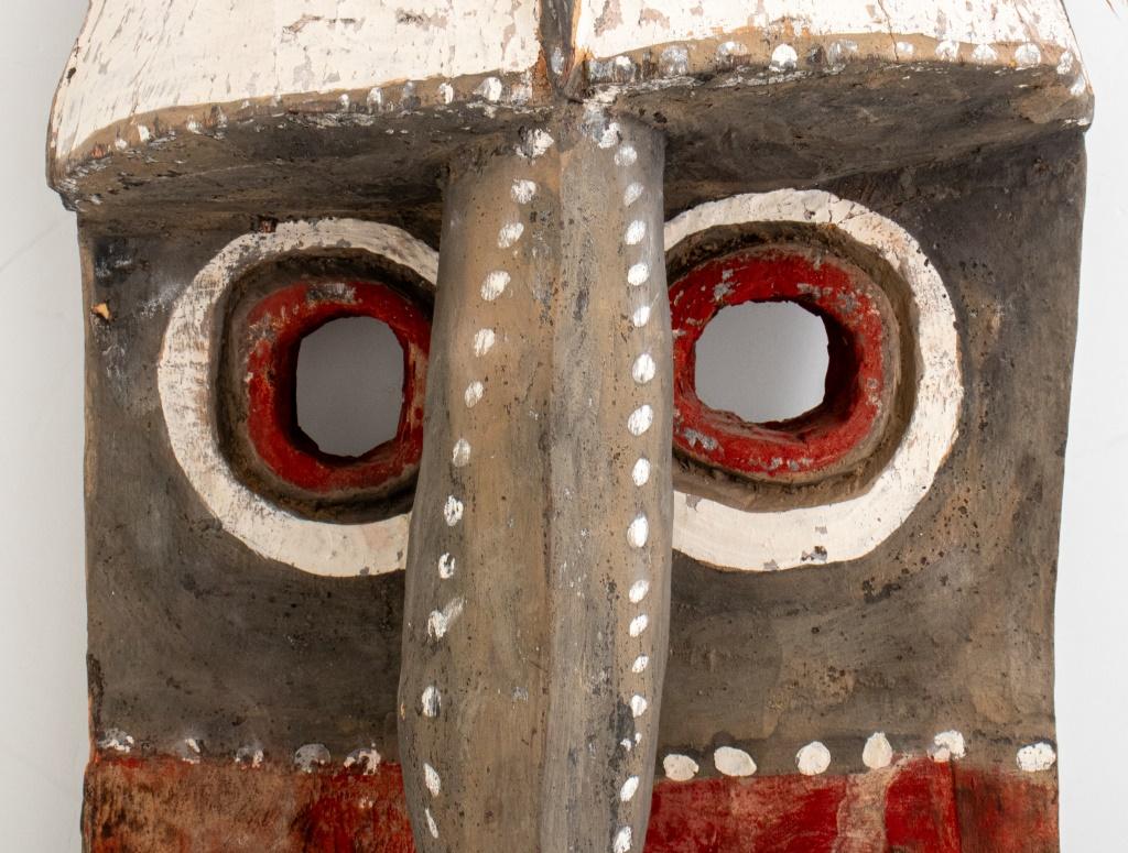 Tribal Papua New Guinea Sepik Polychrome Wood Mask