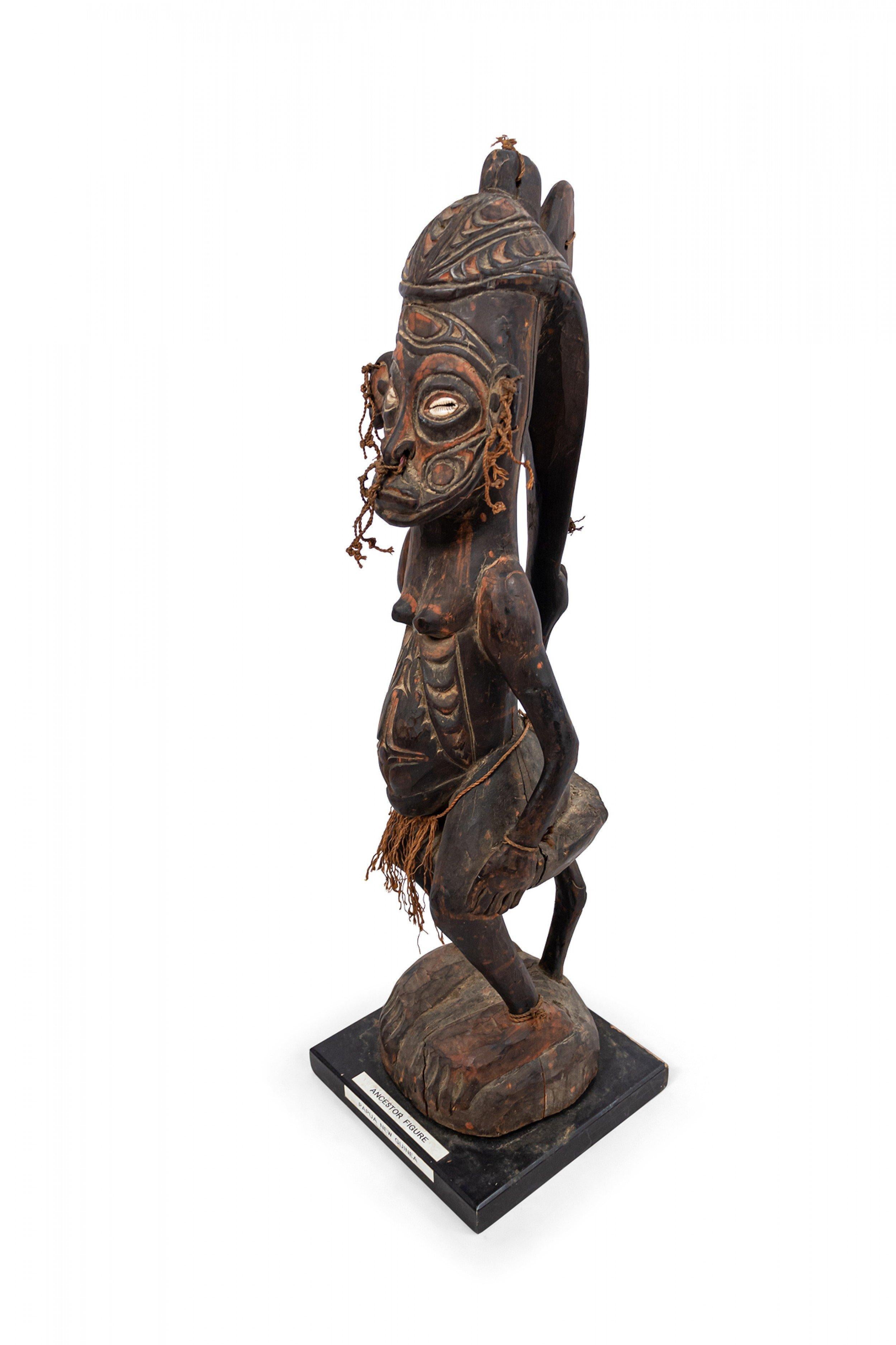 Unknown Papua New Guinean Polychromed Carved Figure For Sale