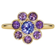 Paquerette - Tanzanite & Amethysts