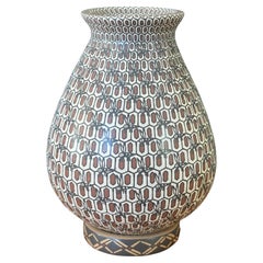 Retro "Paquime Pottery" Jar / Olla with Honeycomb by Efren Ledezma for Mata Ortiz