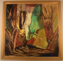 Pär Ivar Jogstad, Schweden, Öl auf Leinwand, Abstrakte Komposition, 1969