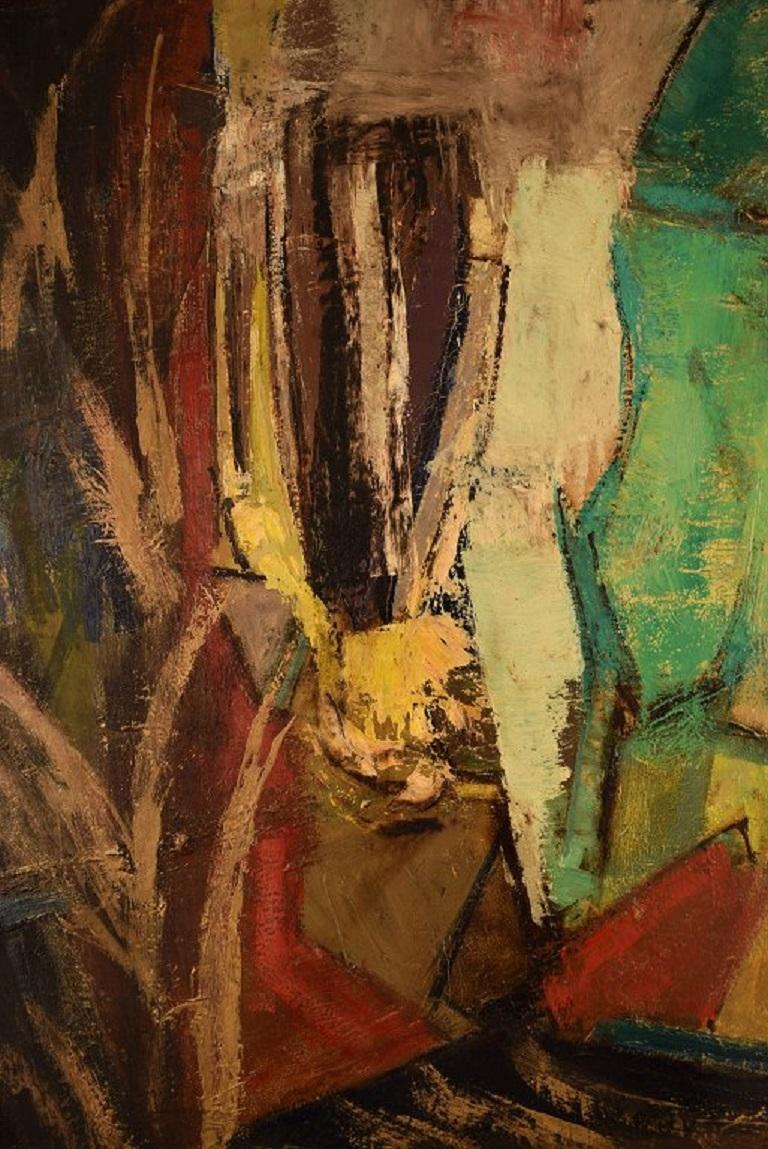 Pär Ivar Jogstad, Schweden, Öl auf Leinwand, Abstrakte Komposition, 1969 im Zustand „Hervorragend“ im Angebot in Copenhagen, DK