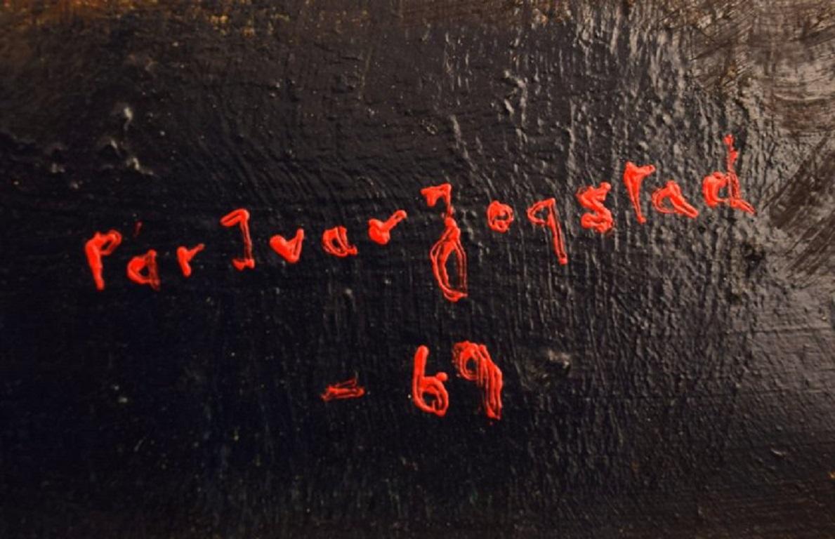 Pär Ivar Jogstad, Schweden, Öl auf Leinwand, Abstrakte Komposition, 1969 im Angebot 1