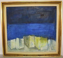 Pär Lindblad, Swedish Artist, Modernist Landscape, Oil on Canvas