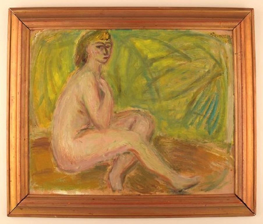 Pär Lindblad (b. 1907, d. 1981), Swedish artist. Oil on board. 