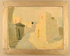 Pär Lindblad, Swedish Artist, Modernist City Motif, 1955