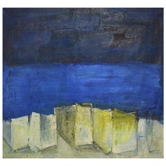 Pär Lindblad, Swedish Artist, Modernist Landscape, Oil on Canvas