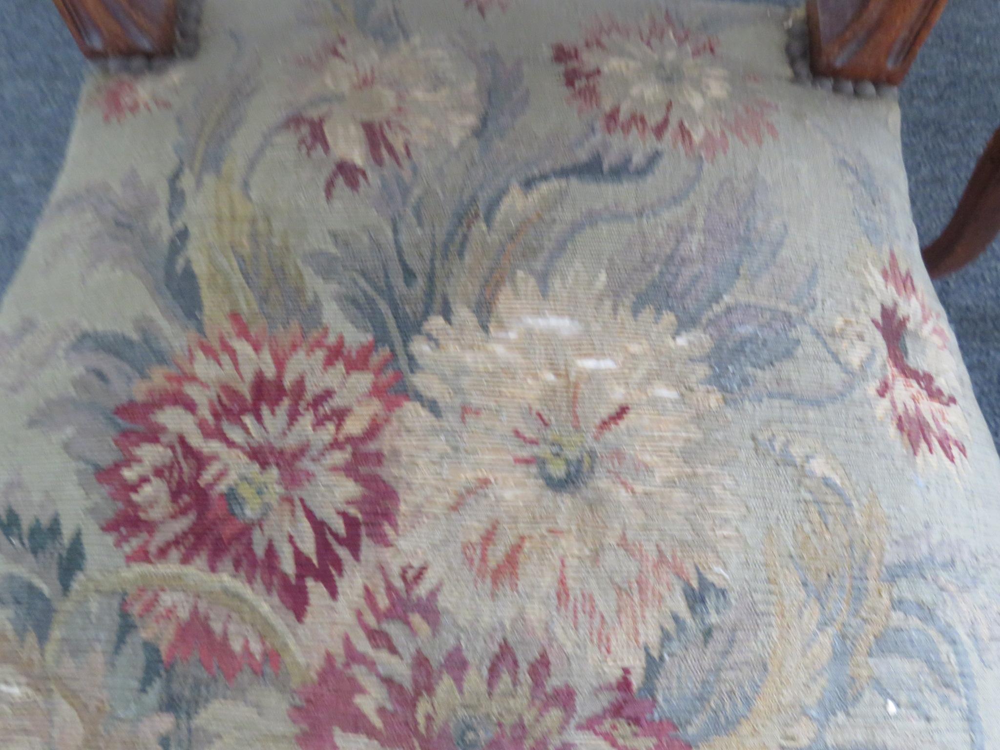 Par of Louis XVI Style Needle Point Side Chairs In Good Condition In Swedesboro, NJ