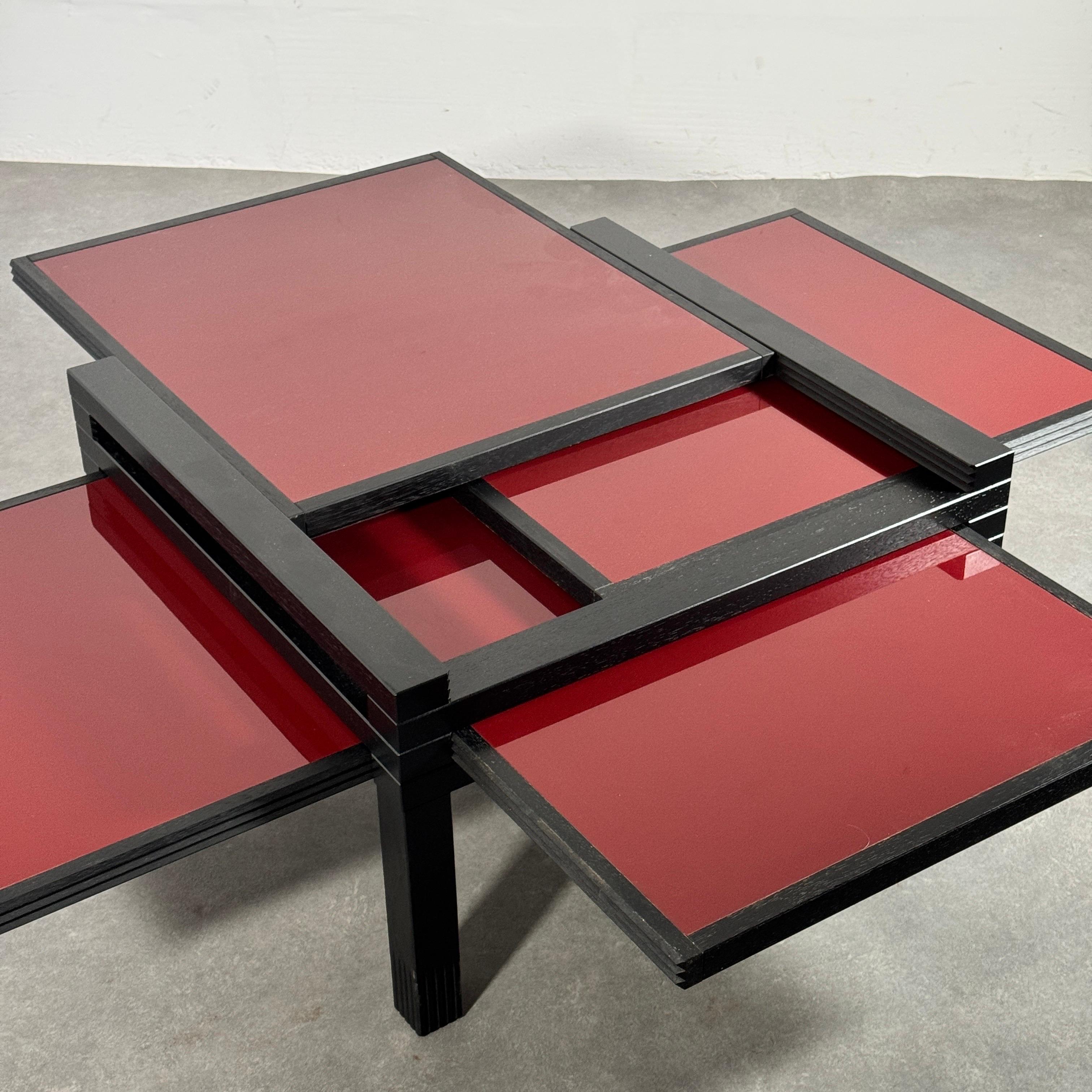 Post-Modern PAR4 modular coffee table by Bernard Vuarnesson for ‘Bellato Italy’ 1980's.