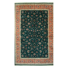 Para Jasmine Multicolor Hand-Knotted Wool Rug Carpet from Pakistan with Allover