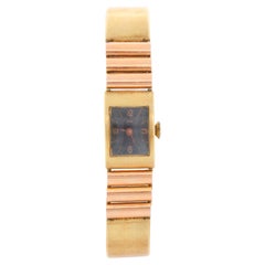 Para Vintage Very Unusual 1940
s Art Deco 14k Yellow
Rose Gold Watch # jb108