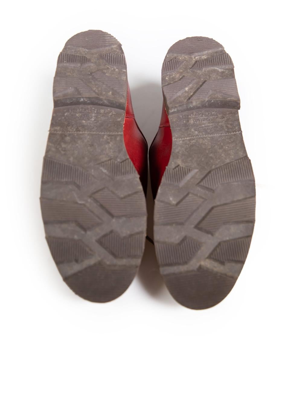 Paraboots aus rotem Leder Michael Oxfords Größe UK 4 im Zustand „Gut“ im Angebot in London, GB