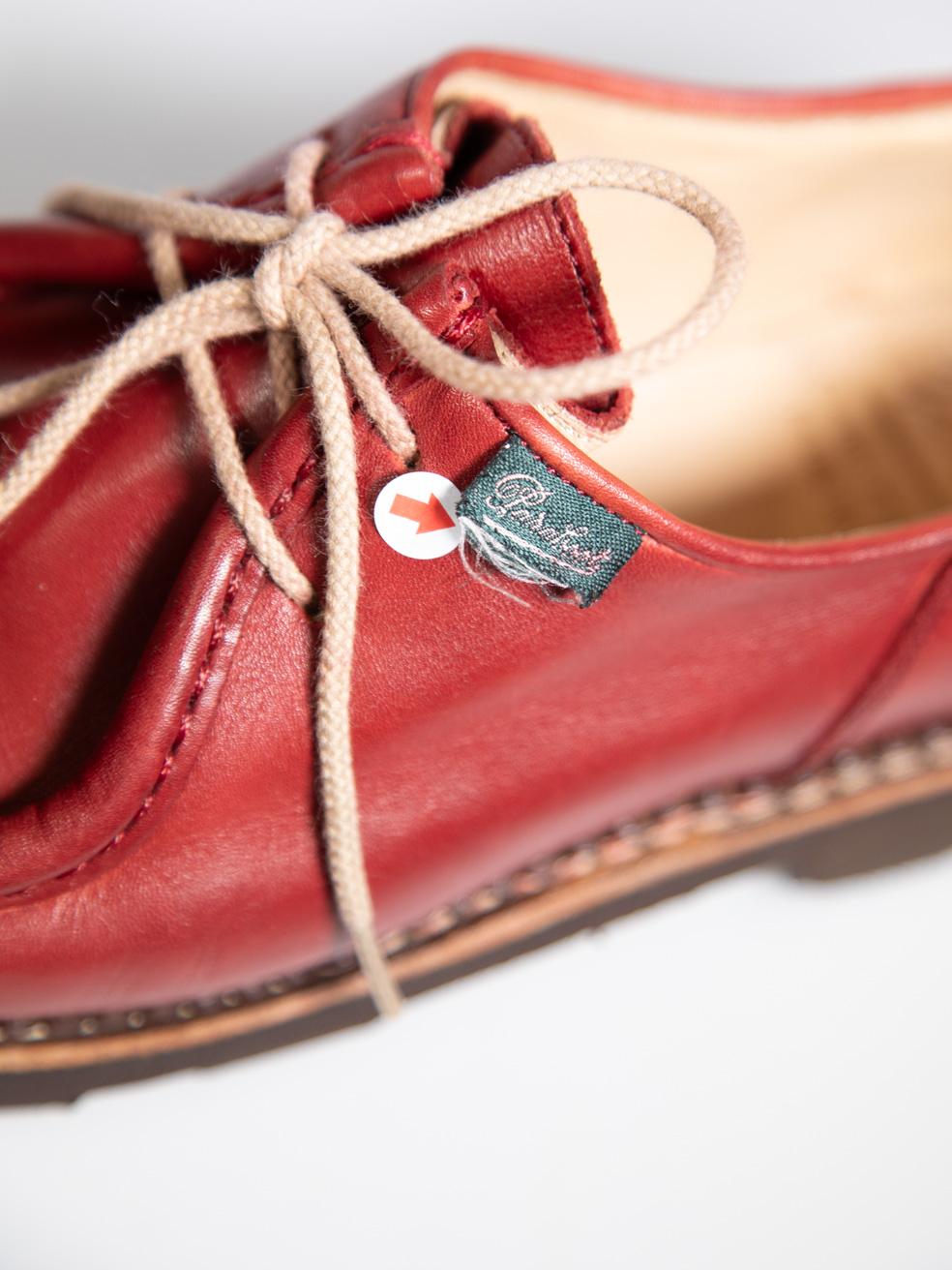 Paraboots aus rotem Leder Michael Oxfords Größe UK 4 im Angebot 2